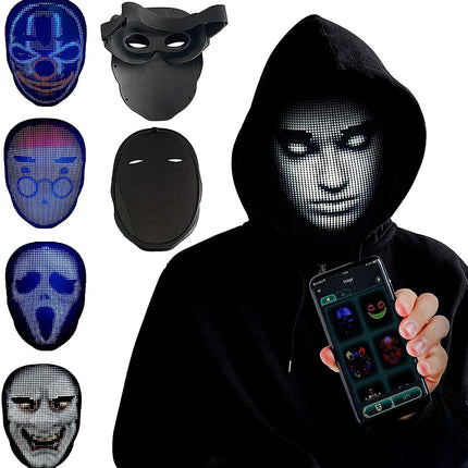 Full LED Face Mask for Halloween