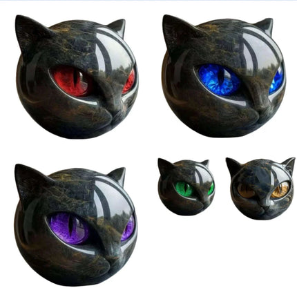 Decorative Black Cat Stone Figurine
