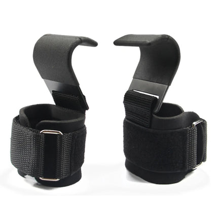 Weight Lifting Hooks with Wrist Straps